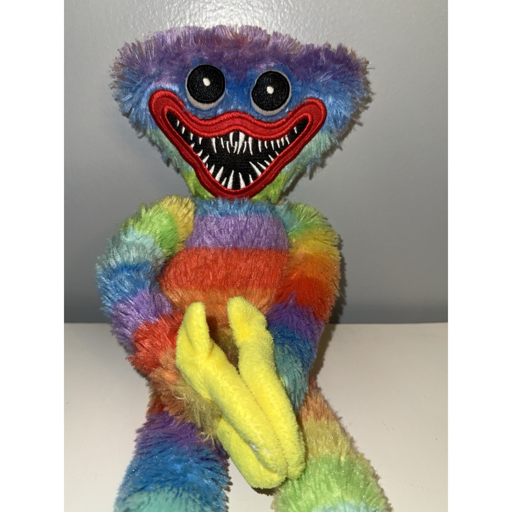 Huggy Wuggy Poppy Playtime Horror Game Rainbow 18'' Plush